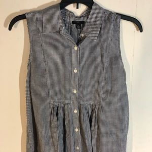 Ann Taylor Sleeveless Gingham Top